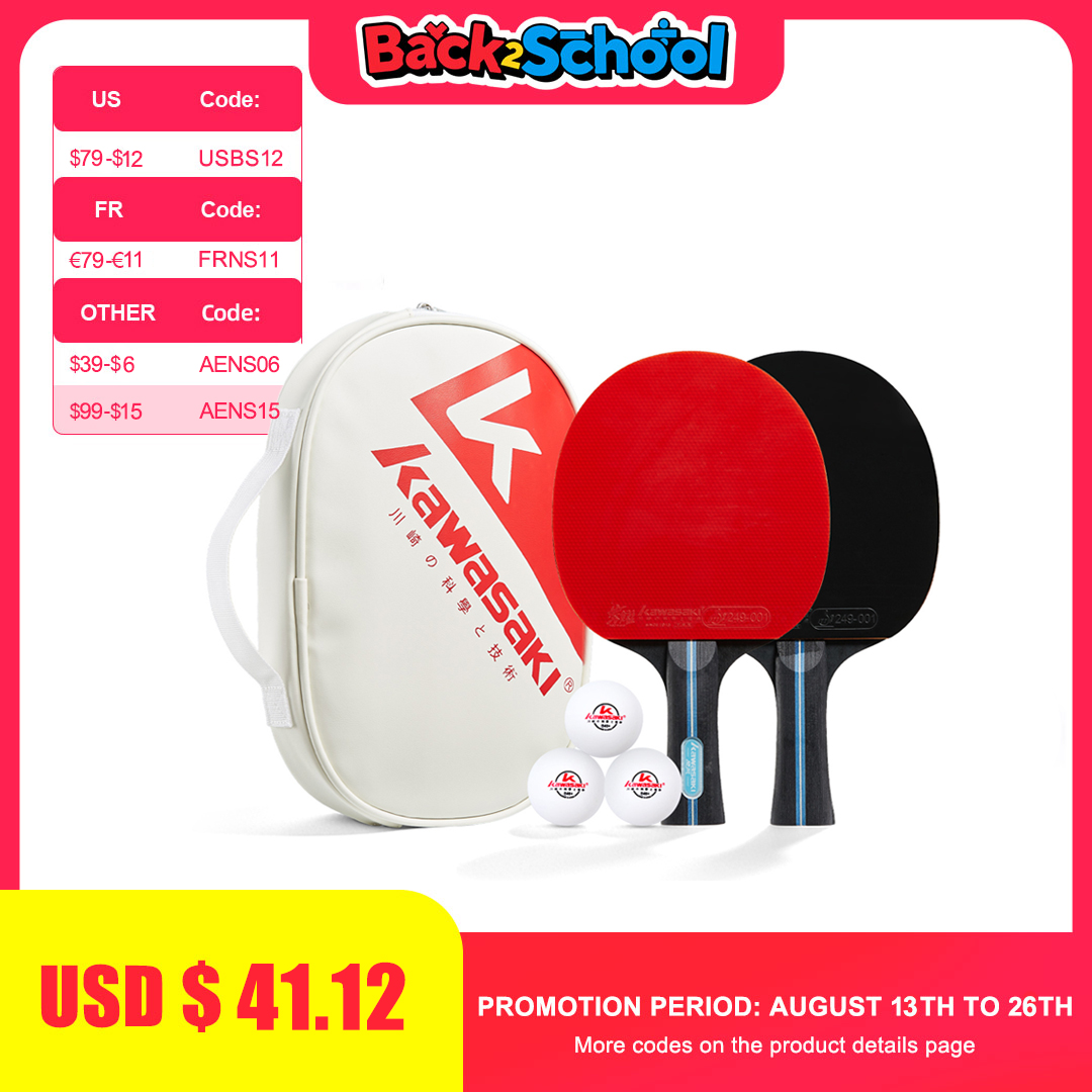 Table Tennis Japan - 가와사키 탁구 세트 2개 라켓 3개