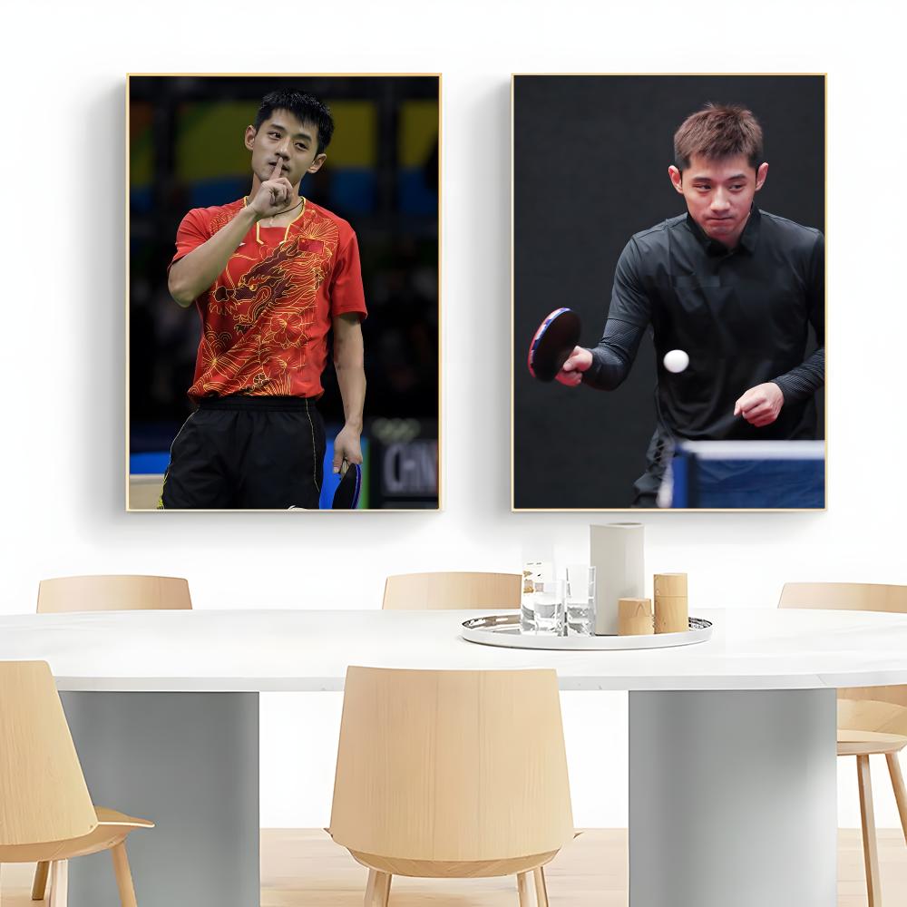탁구 장 지케 포스터 벽 예술 인쇄 장식 벽화 홈 장식 - Table Tennis Zhang Jike 리뷰 및 가격