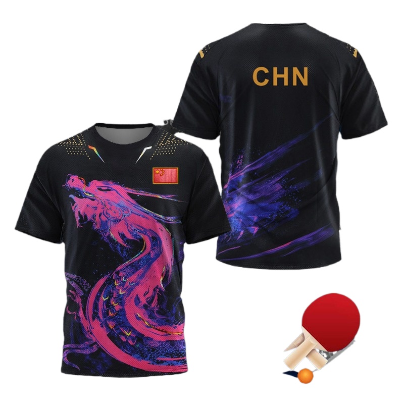 중국 드래곤 탁구 그래픽 T 셔츠 남성 의류 패션 배드 - Table Tennis Zhang Jike 리뷰 및 가격